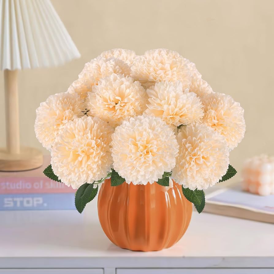❁花＊花mammy❁ Amazon.com: Hananona 12 Pcs Artificial Chrysanthemums